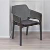 Nilkamal Captain Chair with Leatherette Cushion (Rust Brown) – Main View