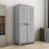 Nilkamal Freedom Mini Medium (FMM) Star Plastic Storage Cabinet (Haze Grey & Milky White)