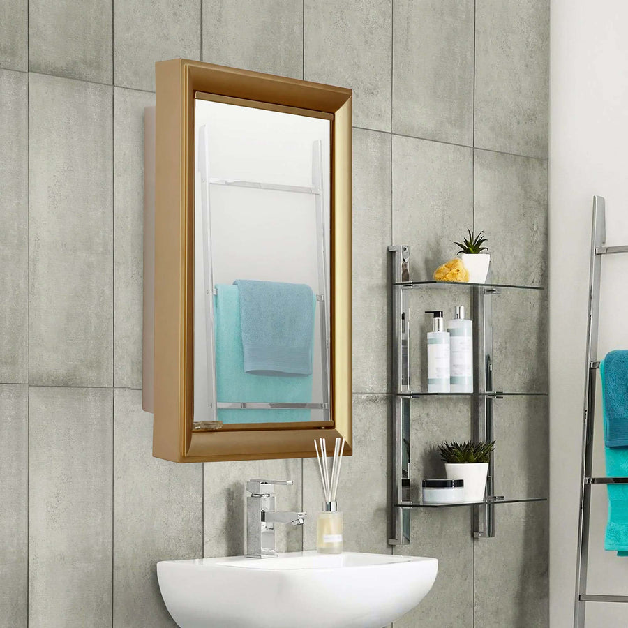 Nilkamal Gem Plastic Cabinet With Mirror (Gold)