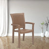 Nilkamal Platinum Premium Plastic Arm Chair (Rattan Dark Beige) - Product Main View