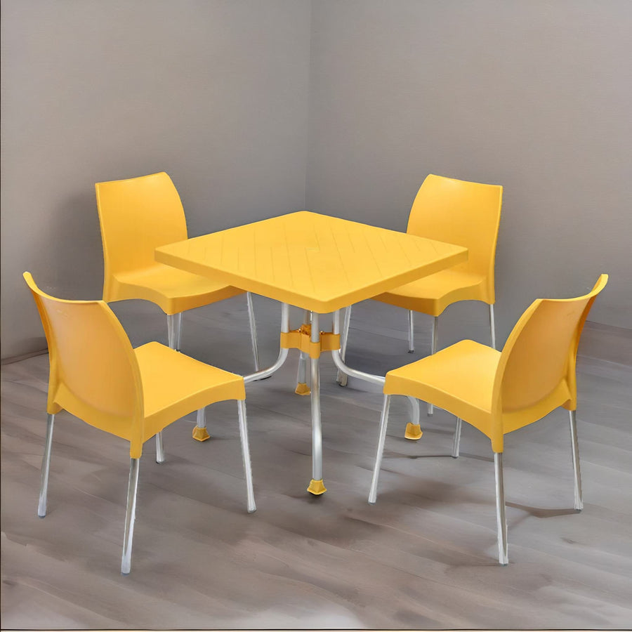 Nilkamal Orchid 1 + 4 Chair Plastic Dining Set