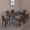 Nilkamal Celebration 1 + 6 Chair Dinning Set (Weather Brown)