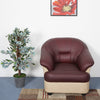 Nilkamal Bright 1 Seater Sofa (Maroon Beige)