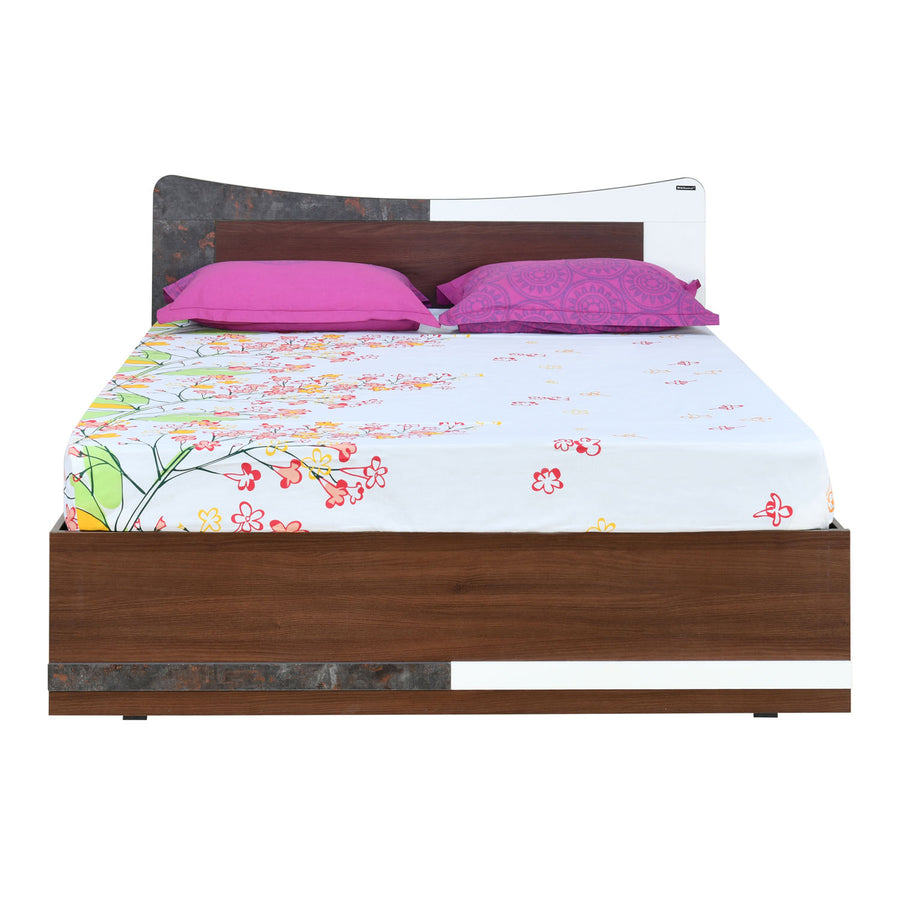 Nilkamal Brussels Queen Bed with Storge (Dark Acacia)