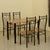 Nilkamal Deluca 4 Seater Dining Set (Black)