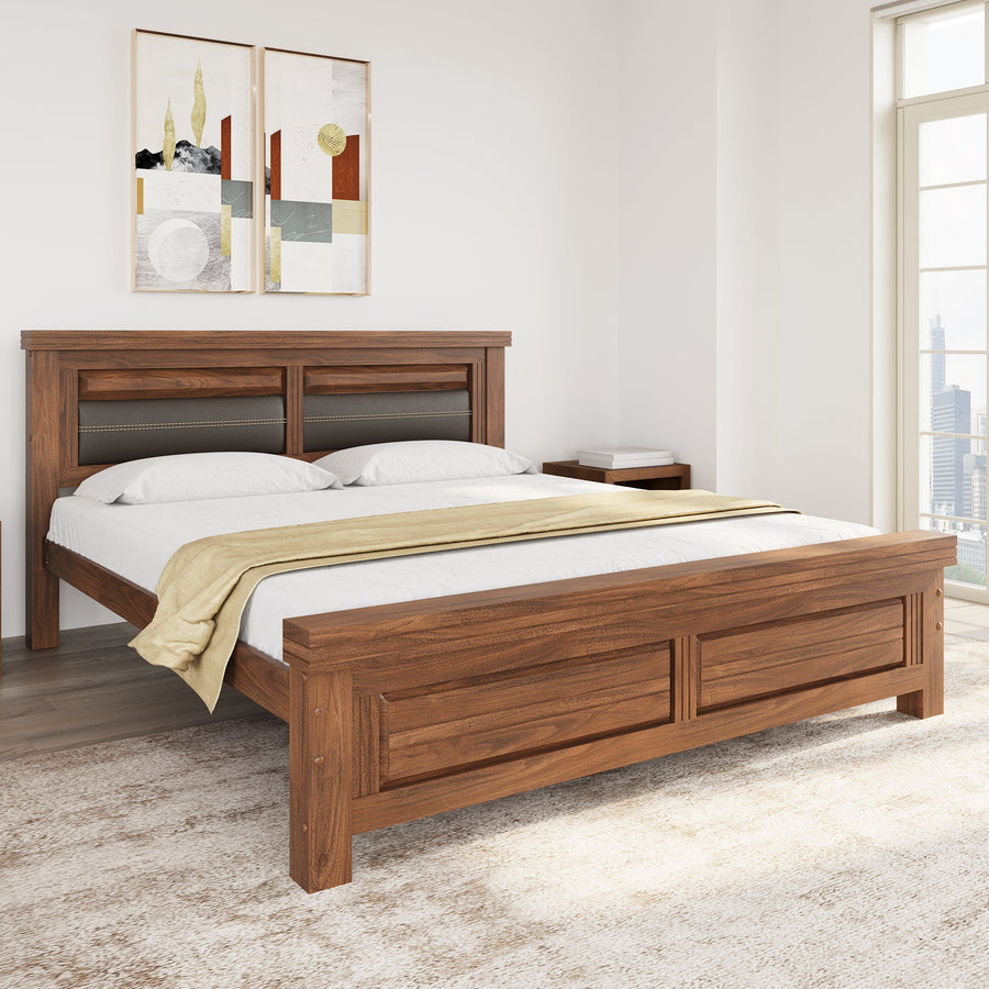 Nilkamal Dexter Solid Wood King Bed (Cappucino)