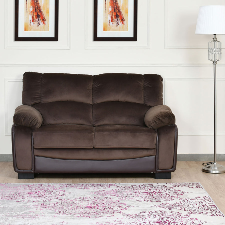 Nilkamal Mimosa Pro 2 Seater Fabric Sofa (Brown)