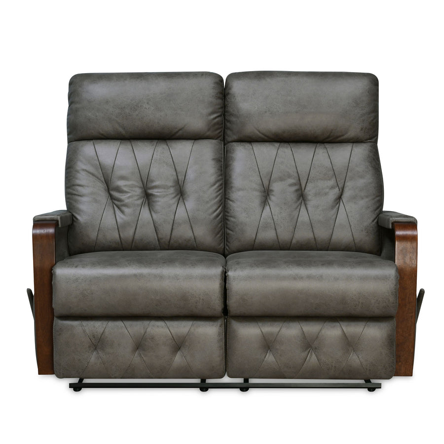 Nilkamal Woodbridge 2 Seater Manual Recliner Sofa (Grey)
