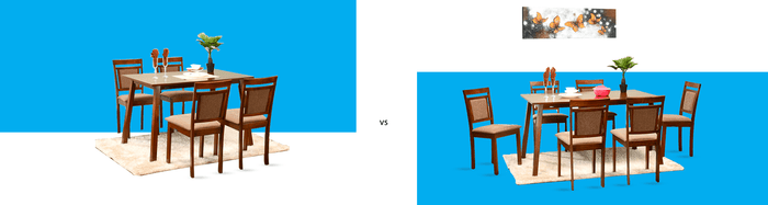 Dining Table : Guide To Choose 4 Seater Vs 6 Seater Dining Table