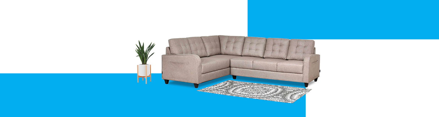 Nilkamal l clearance shaped sofa