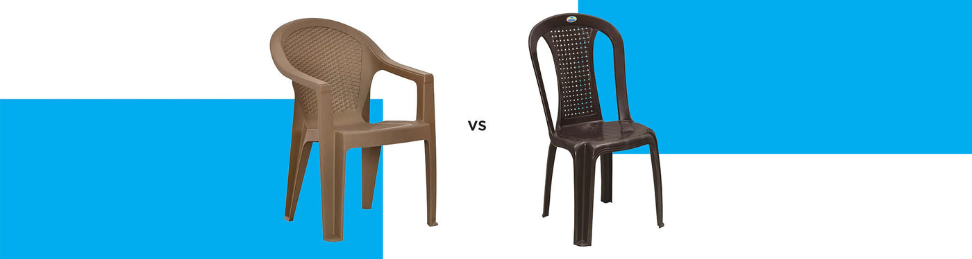 Witharm Vs Without Arm Plastic Chair Which Is Better
