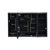 Nilkamal Glory Plastic Cabinet Set with Mirror and LED Diffused Light