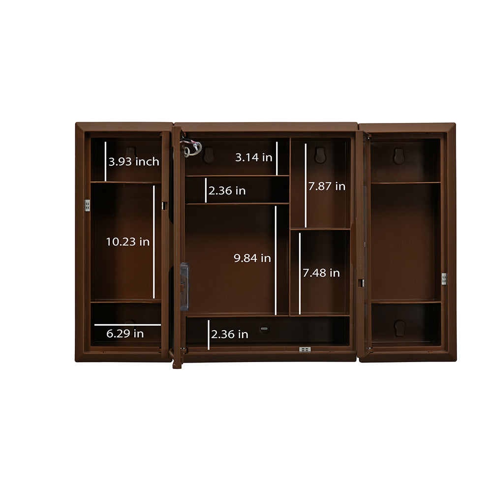 Nilkamal Glory Plastic Cabinet Set with Mirror and LED Diffused Light