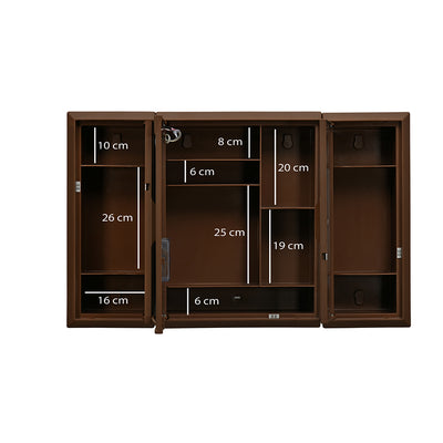 Nilkamal Glory Plastic Cabinet Set with Mirror and LED Diffused Light