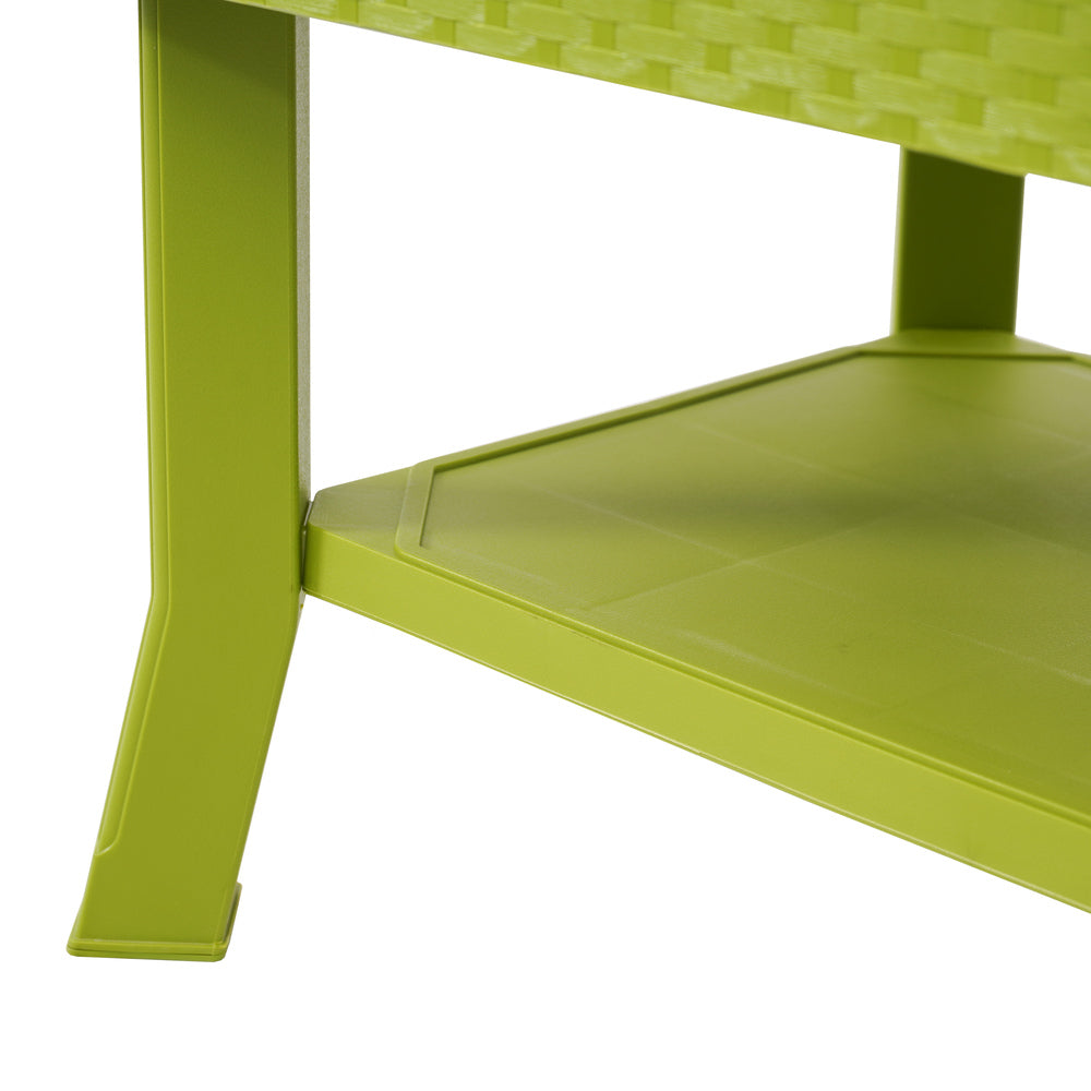 Nilkamal Center Table 1 Cane & Glass