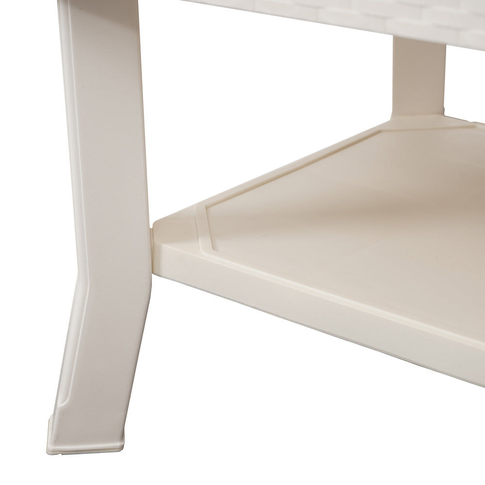 Nilkamal Center Table 1 Cane & Glass