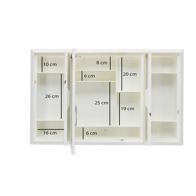 Nilkamal Glory Plastic Cabinet Set with Mirror and LED Diffused Light