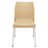 Nilkamal Novella 07 Plastic Armless Chair (Biscuit Brown) - Front View