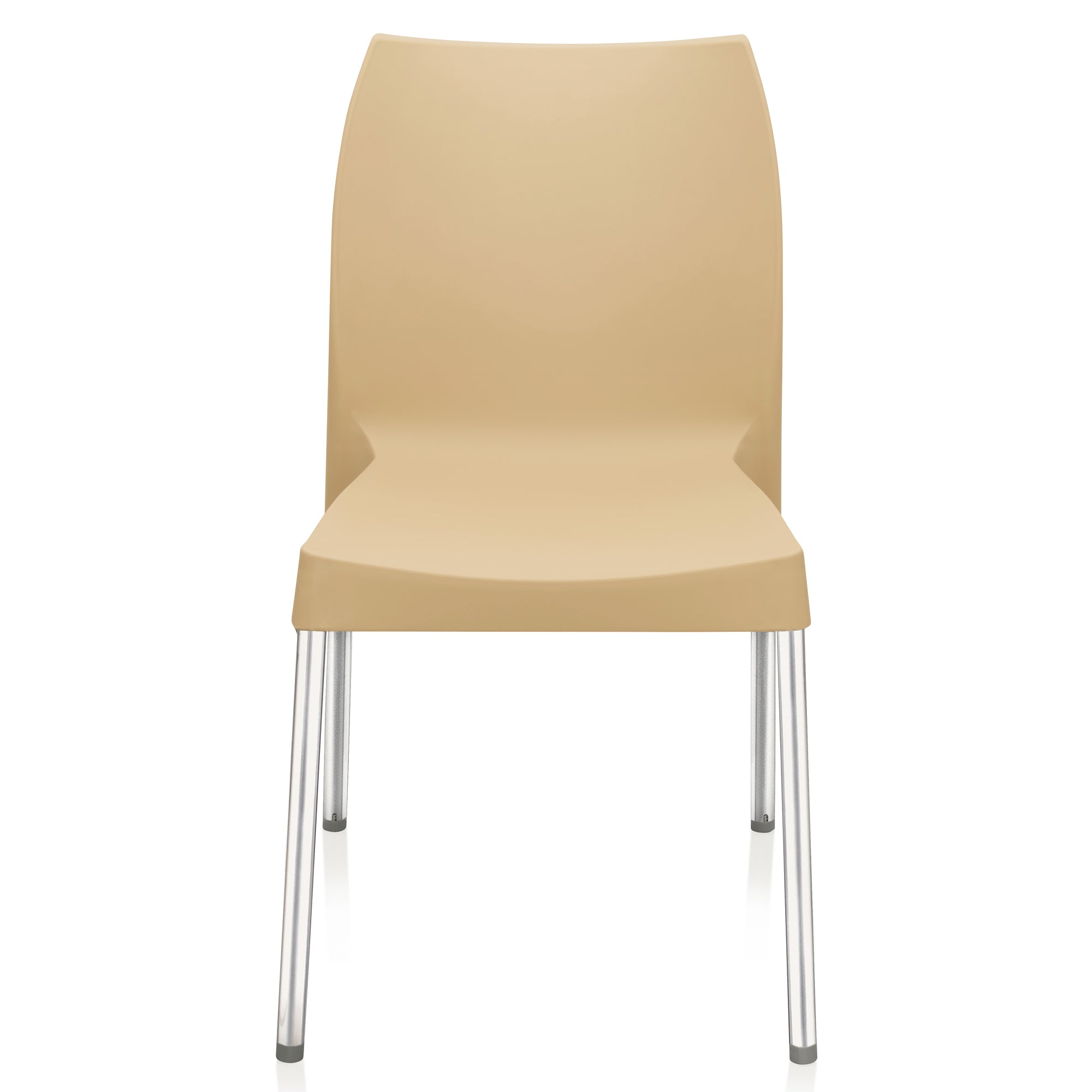 Nilkamal Novella 07 Plastic Armless Chair (Biscuit Brown)