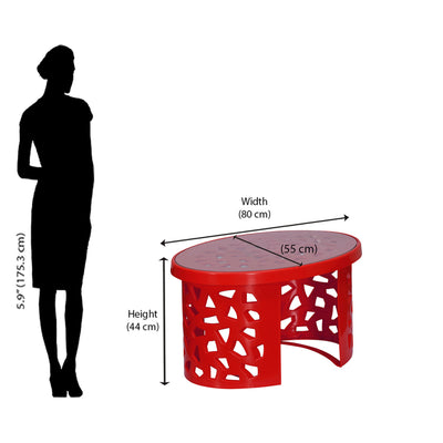Nilkamal Crystal Plastic Centre Table