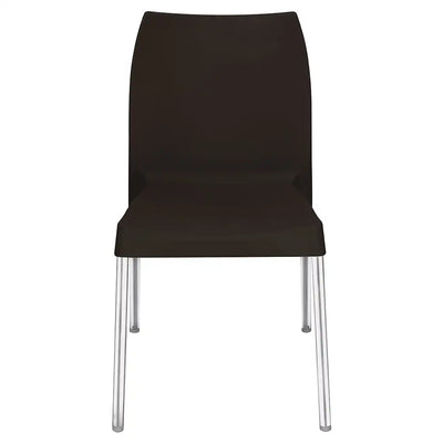 Nilkamal Novella 07 Plastic Armless Chair (Season Rust Brown) – Front View