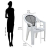 Nilkamal Paradise Plastic Arm Chair (Milky White & Black)