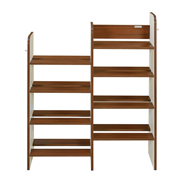 Buy Nilkamal Vesper 8 Tier Shoe Rack (Walnut and White) Online In
