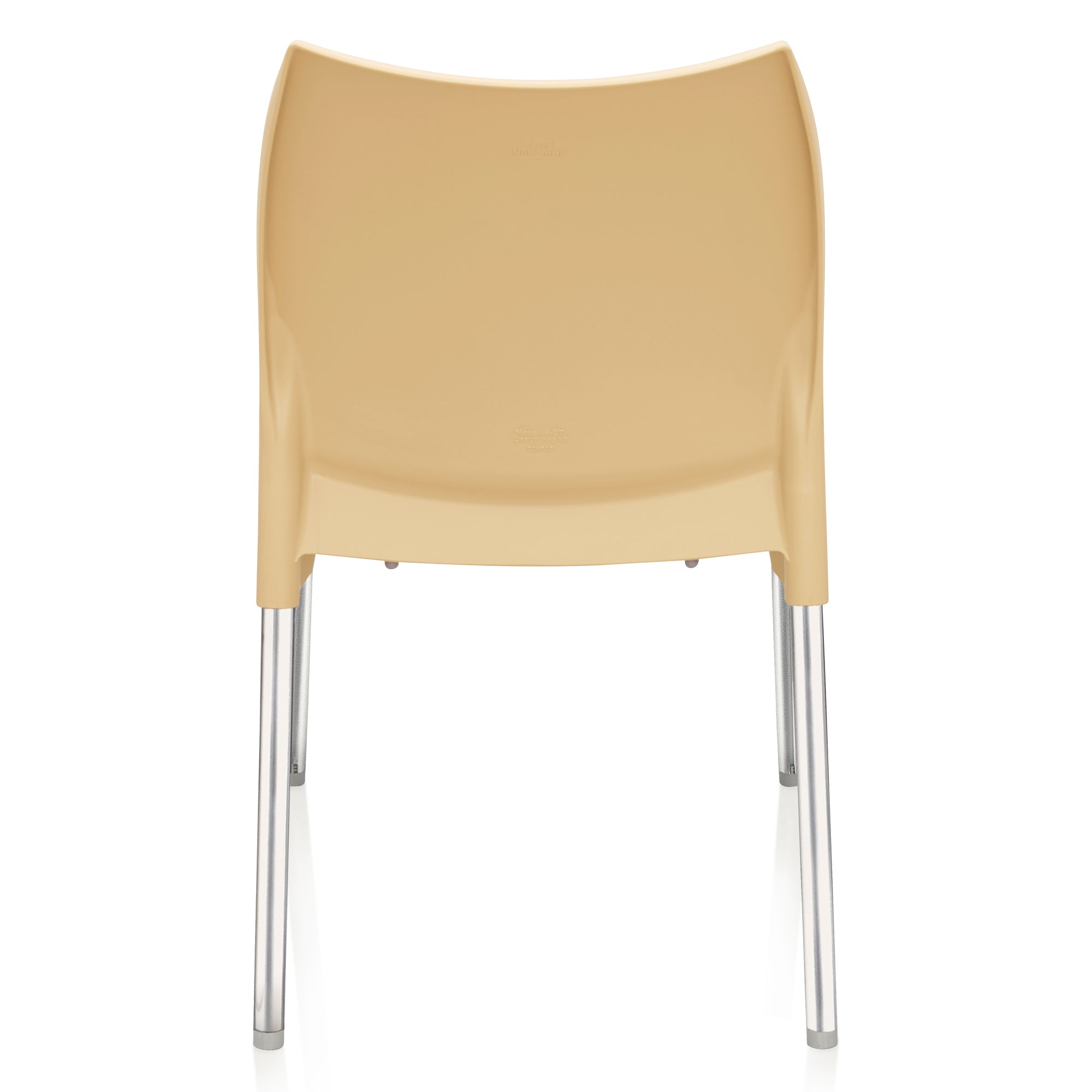 Nilkamal Novella 07 Plastic Armless Chair (Biscuit Brown)