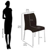 Nilkamal Novella 07 Plastic Armless Chair (Season Rust Brown) – Size In Centimeter