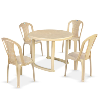 Nilkamal Meridian 1 + 4 Chairs Plastic Dining Set