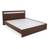 Nilkamal Akin King Bed without Storage (Walnut) - Slight Side View-2