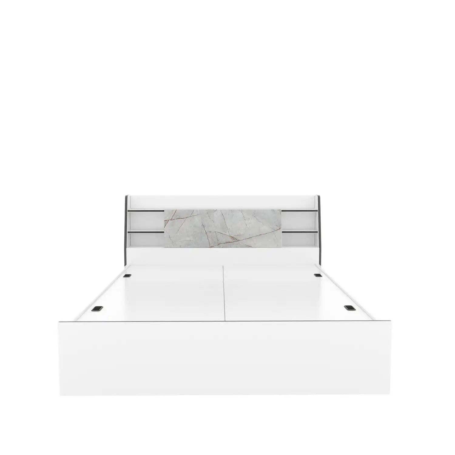 Nilkamal Marbito King Bed With Headboard & Box Storage (White)