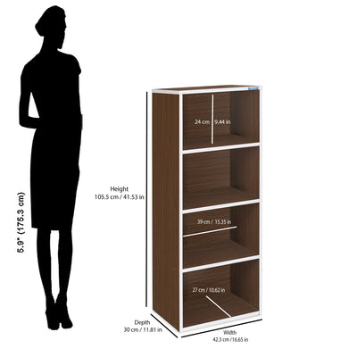 Nilkamal Halo 4 Tier Storage Cabinet (Legno Oak)