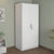 Max 2 Door Engineered Wood Wardrobe without Mirror (Frosty White)