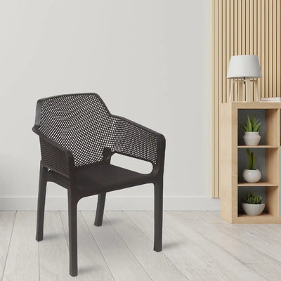 Nilkamal Captain Plastic Arm Chair (Season Rust Brown) - Main View