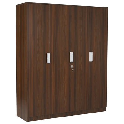 Nilkamal Joyce 4 Door Wardrobe (Classic Walnut)
