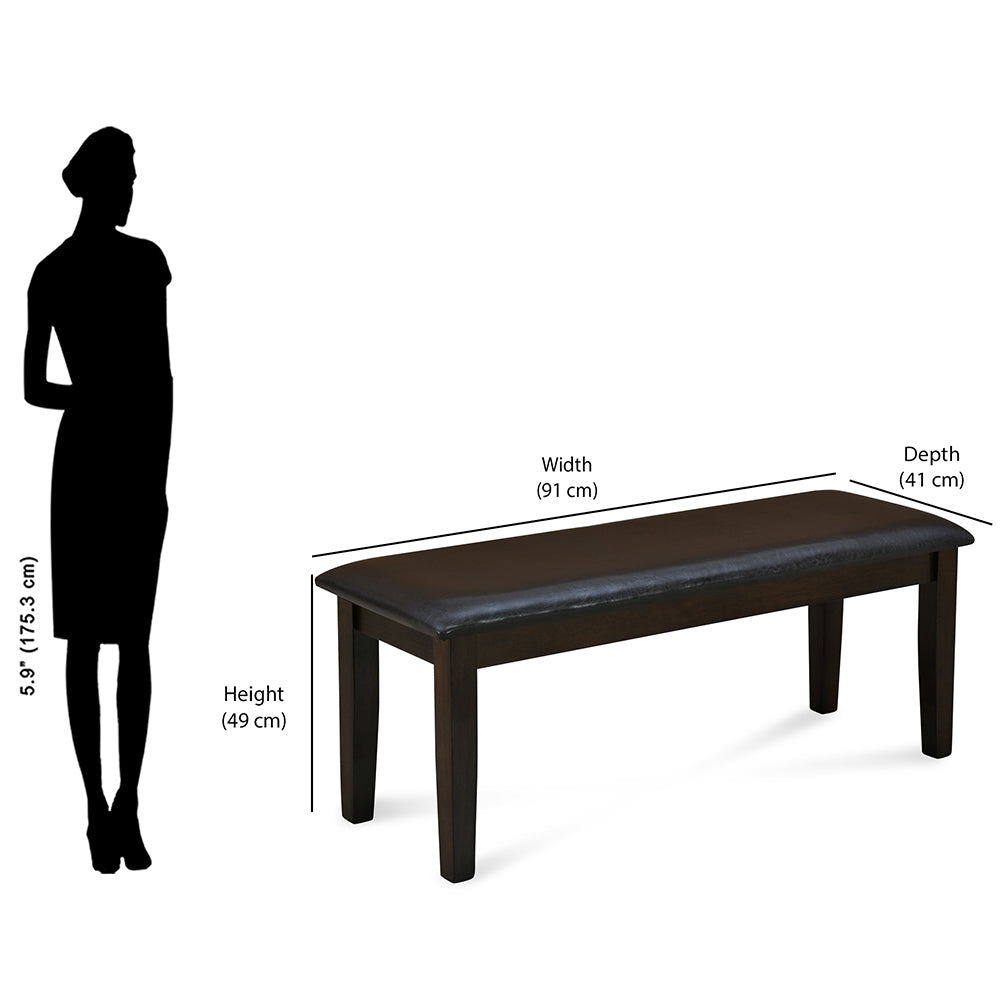 Nilkamal Olivia 4 Seater Dining Set with Bench (Brown)