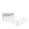 Nilkamal Marbito King Bed With Headboard & Box Storage (White) - Front View