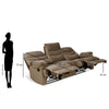 Nilkamal Skelton 3 Seater Manual Recliner (Velvet Brown)