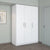 Max 3 Door Engineered Wood Wardrobe without Mirror (Frosty White)