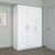 Max 3 Door Engineered Wood Wardrobe Without Mirror (Frosty White)