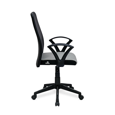Nilkamal Solitaire Mid Back Chair (Grey/Black)