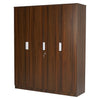 Nilkamal Joyce 4 Door Wardrobe (Classic Walnut)