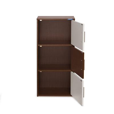 Nilkamal Sear 3 Tier Storage Cabinet (Oak/Frosty White)