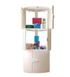 Nilkamal 3 Door Plastic Storage Corner Cabinet (Ivory)
