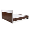 Nilkamal Akin Queen Bed without Storage (Walnut) - Bed Slight Side View