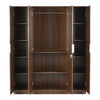 Nilkamal Joyce 4 Door Wardrobe (Classic Walnut)