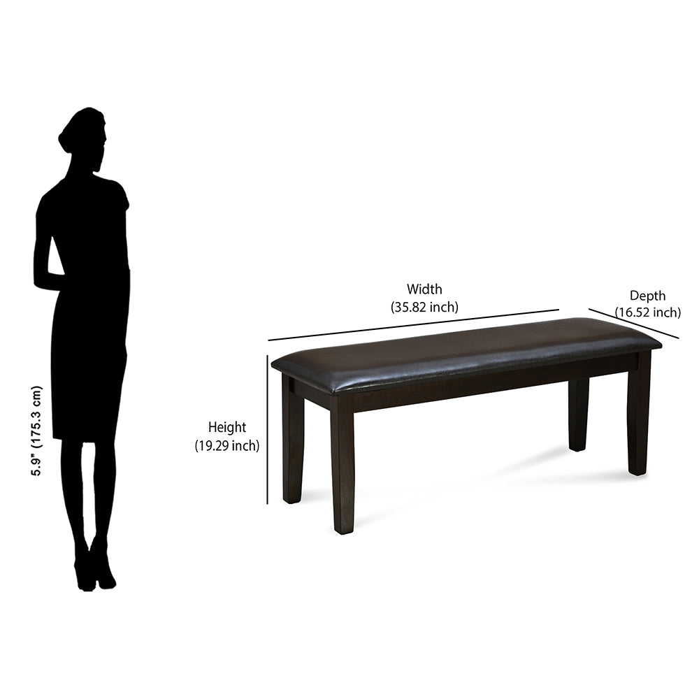 Nilkamal Tivoli Multi Use Medium Sitting Bench for Living Room | Dining Room (Brown)