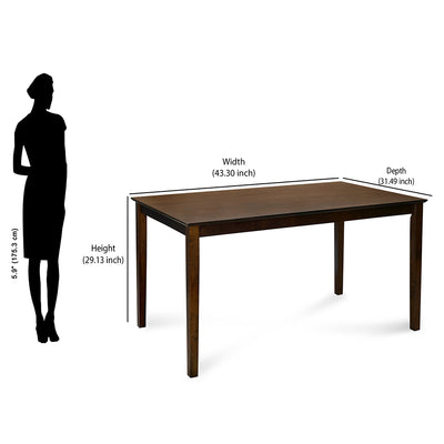 Nilkamal Tivoli 4 Seater Dining Set with Bench (Brown)