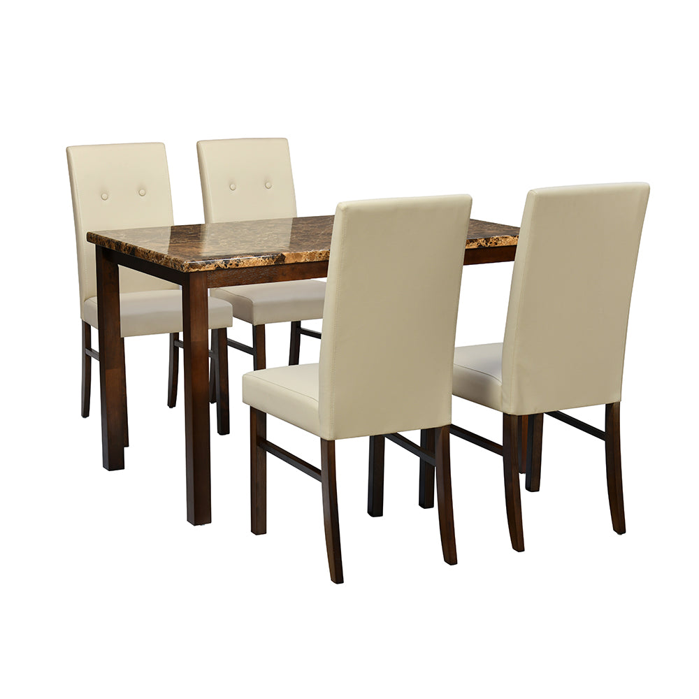 Nilkamal Venice 4 Seater Dining Set (Brown)